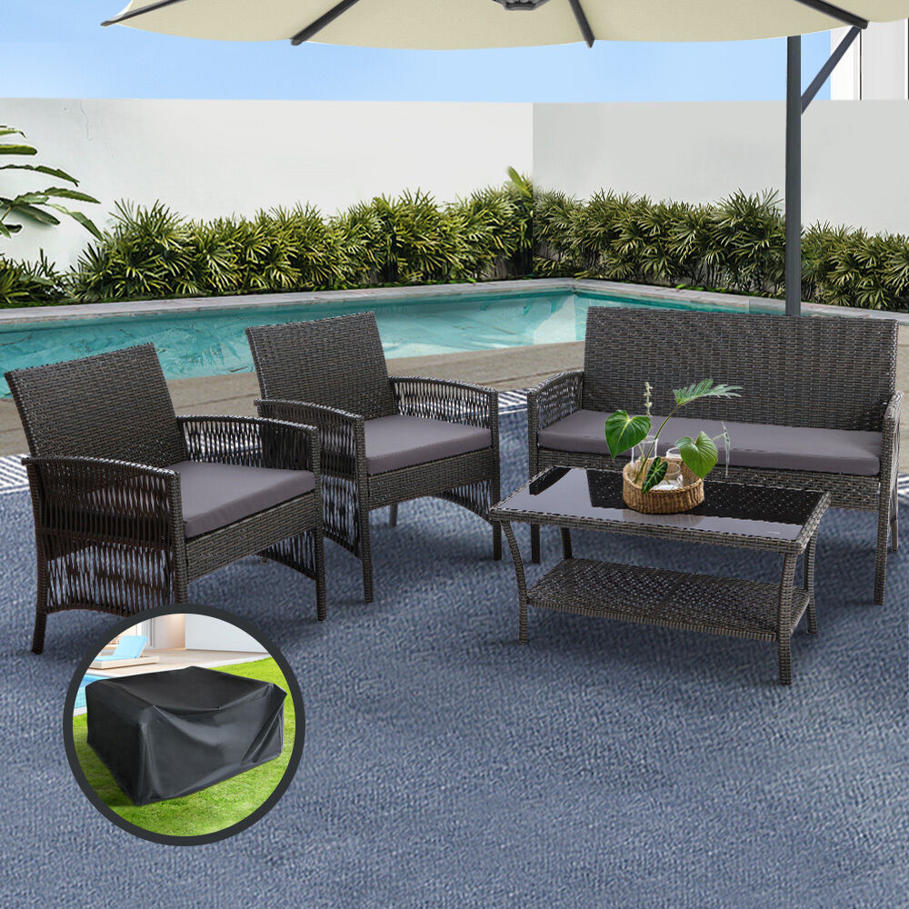 4 PCS Outdoor Furniture Lounge Setting Wicker Dining Set Price