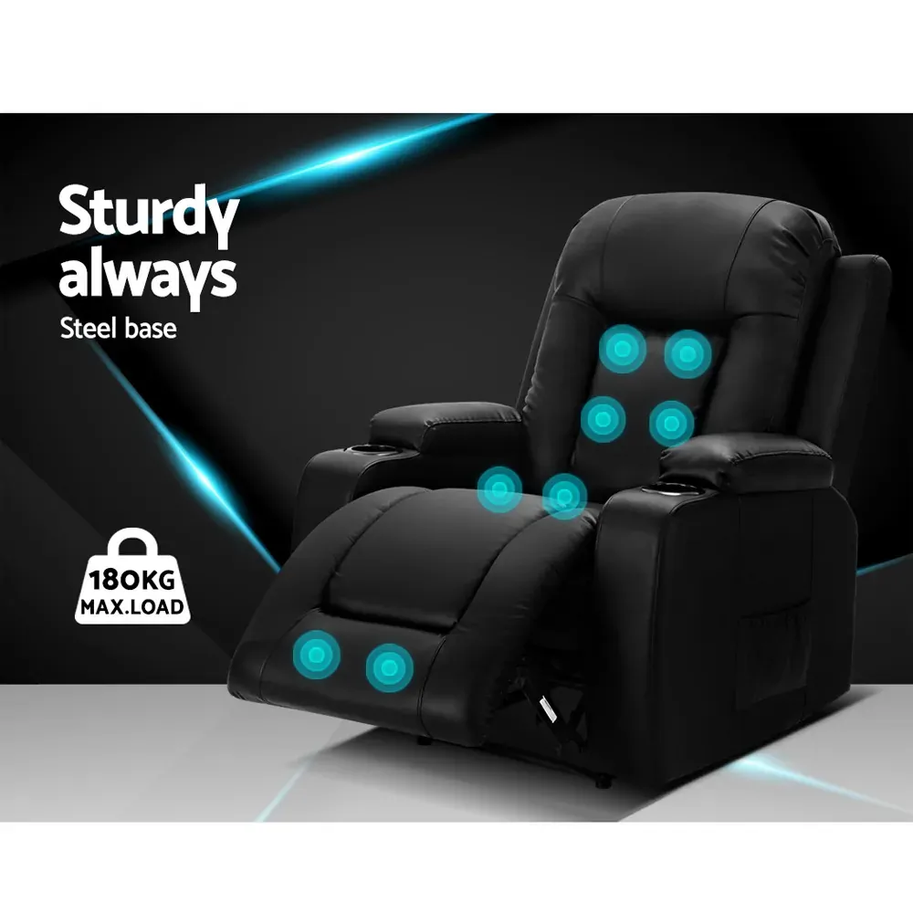 Electric Massage Chair Recliner Luxury Lounge Sofa Armchair Heat Leather Price