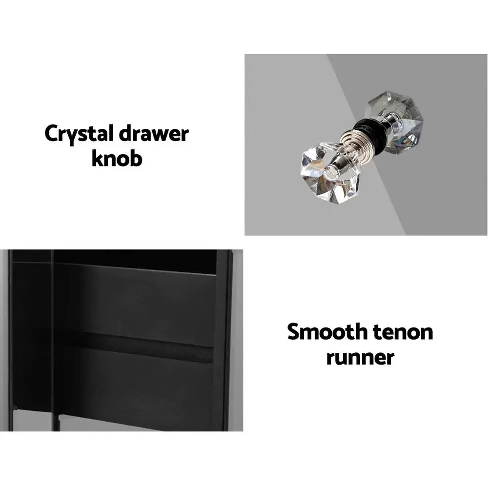 Palatine Mirrored Bedside Tables Drawers Crystal Chest Nightstand Glass Price