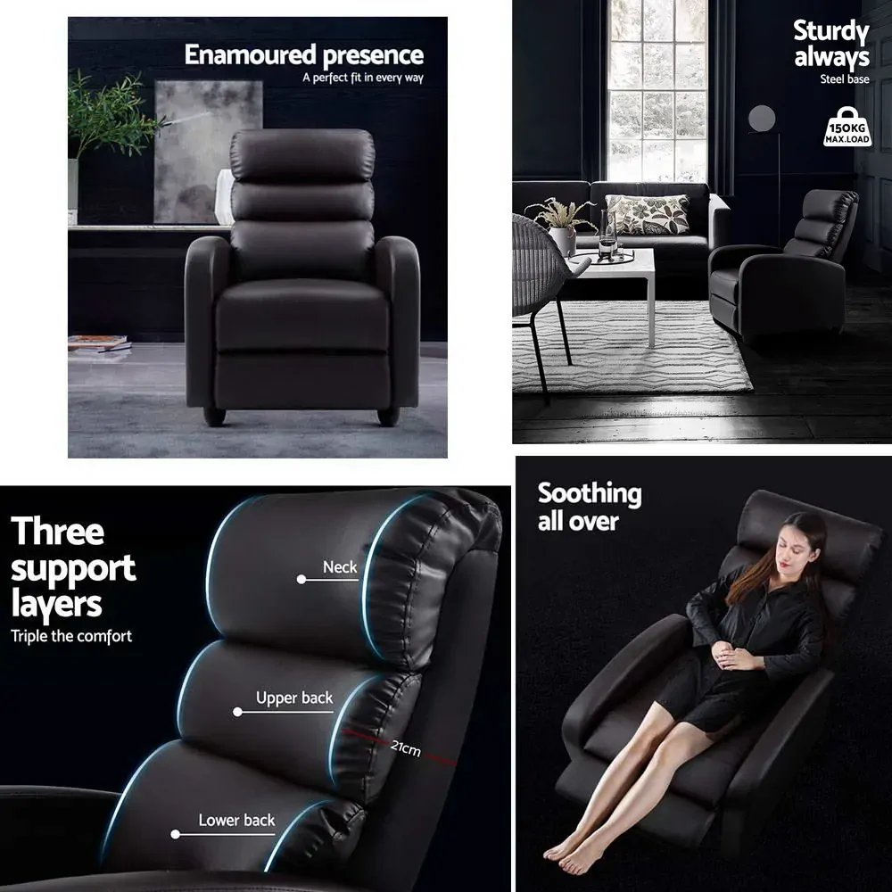 Luxury Recliner Chair Chairs Lounge Armchair Sofa Leather Cover Price