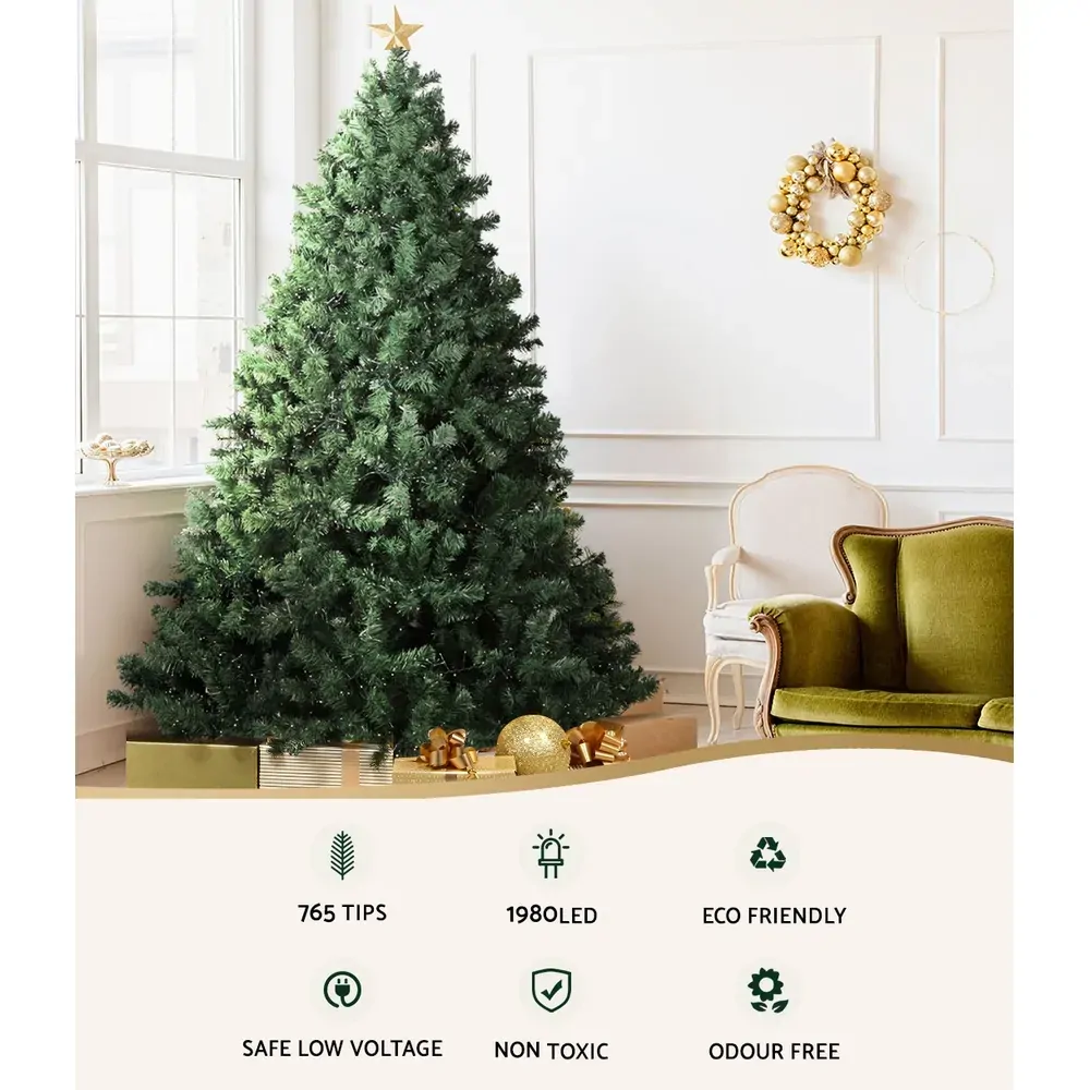 Jingle Jollys Christmas Tree Xmas Tree with LED Lights Warm White Price