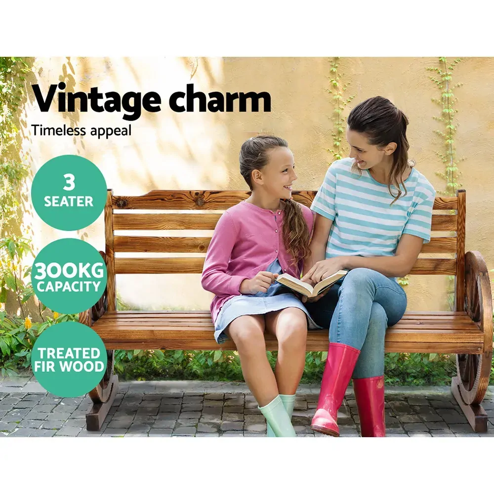 Garden Bench Wooden Wagon Chair Outdoor Furniture Backyard Lounge Price