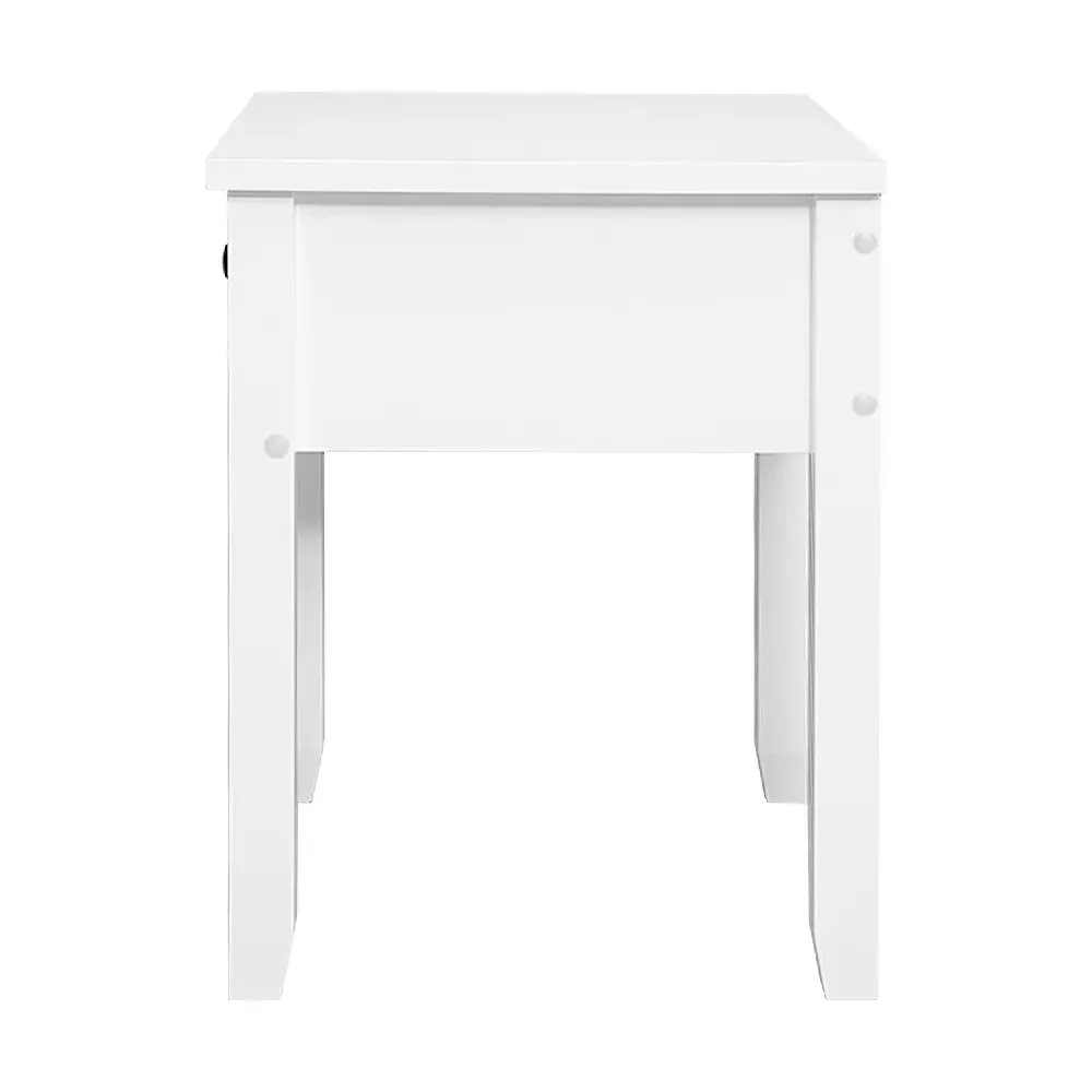 Timonium Bedside Tables Drawer Side Table Nightstand White Storage Cabinet White Shelf Price