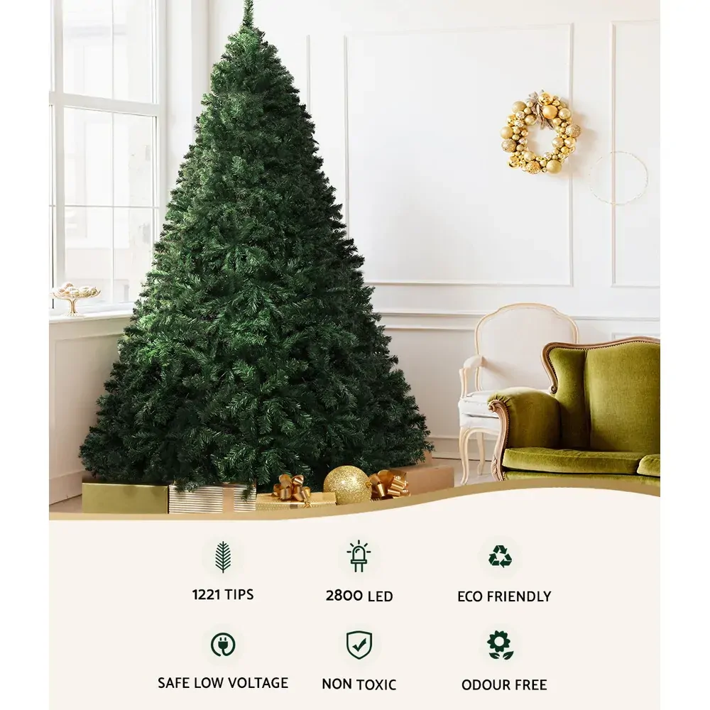 Jingle Jollys Christmas Tree Xmas Tree with LED Lights Multi Colour Price