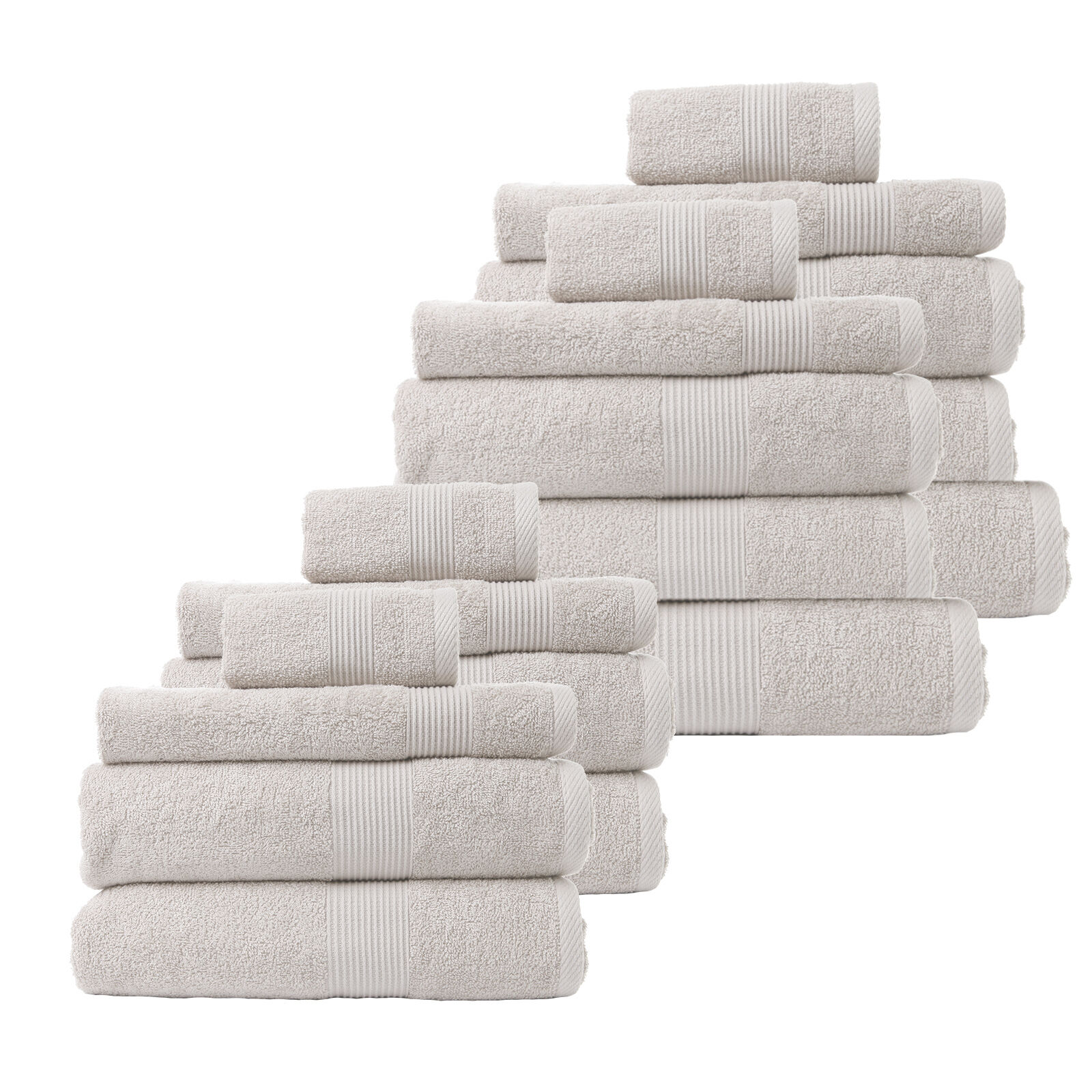 Royal Comfort 18 Piece Cotton Bamboo Towel Bundle Set 450GSM Luxurious Absorbent Price
