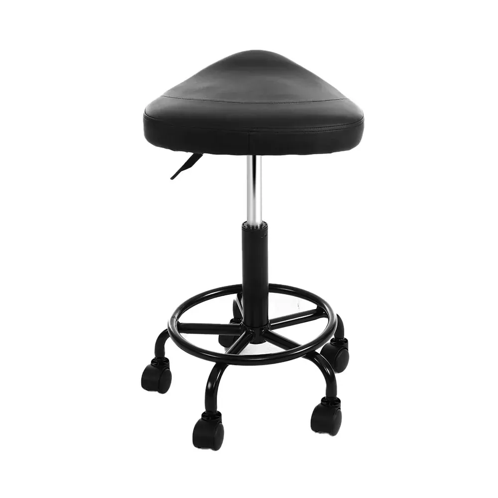 Saddle Stool Salon Chair Black Swivel Beauty Barber Hairdressing Gas Lift Price