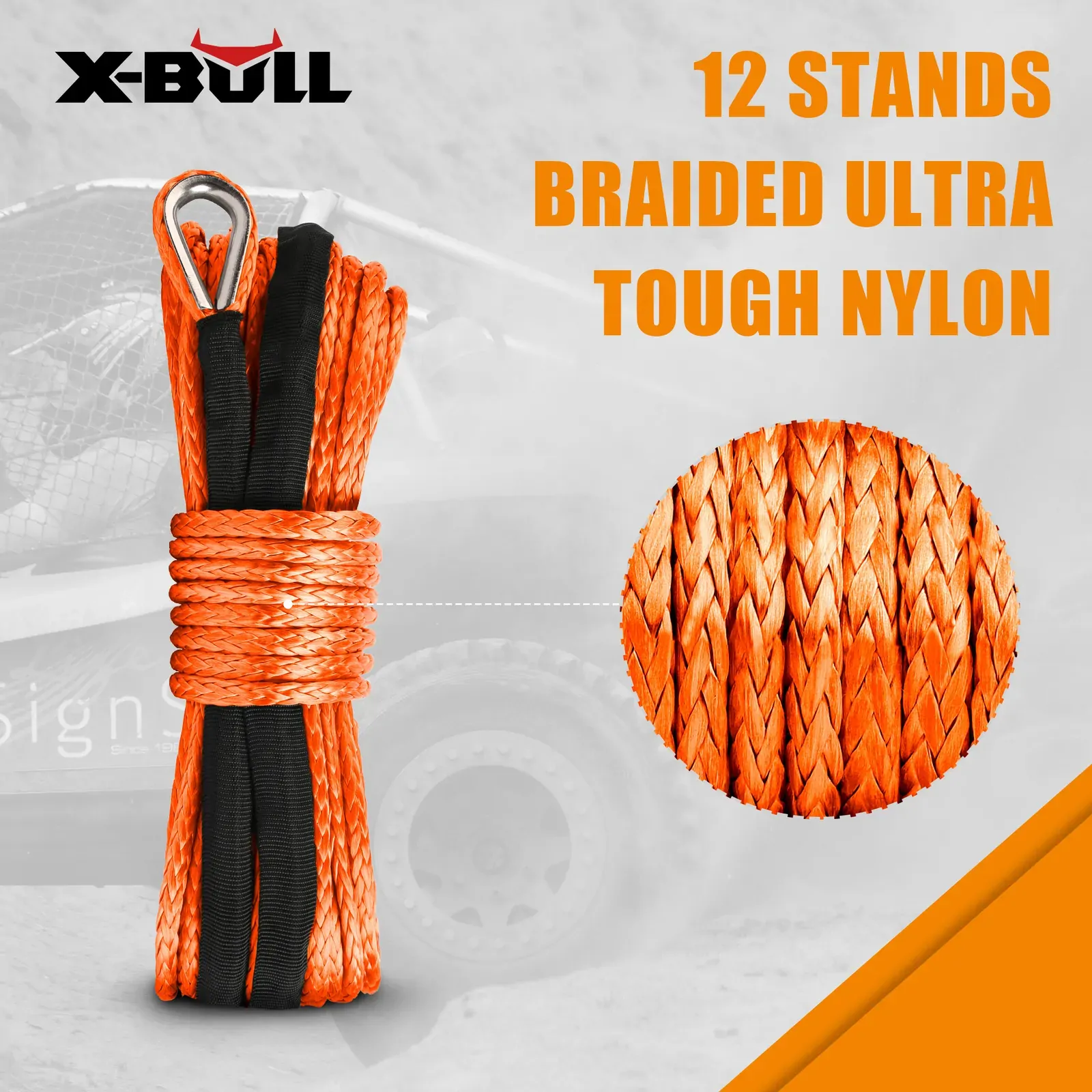 X-BULL Winch Rope Dyneema Synthetic Rope 5.5mm x 13m Tow Recovery Offroad 4wd. Price