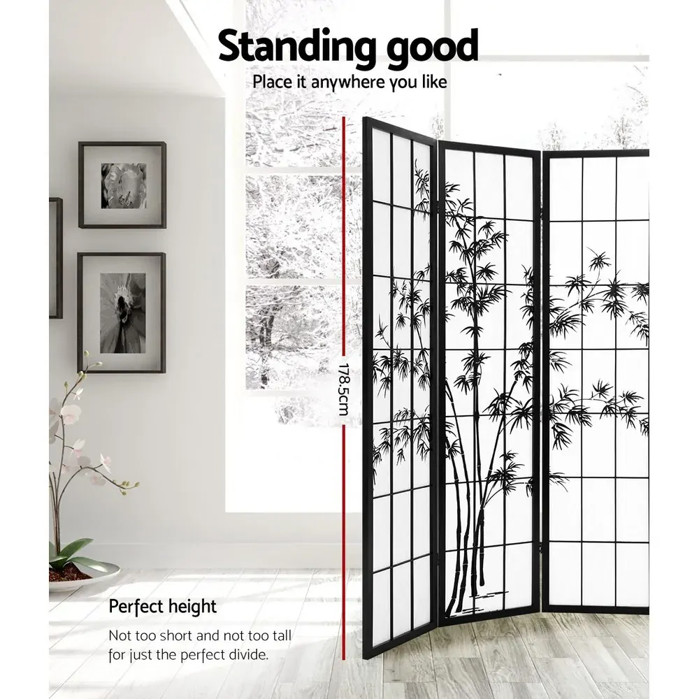 Pleasanton Room Divider Screen Privacy Dividers Pine Wood Stand Black White Price