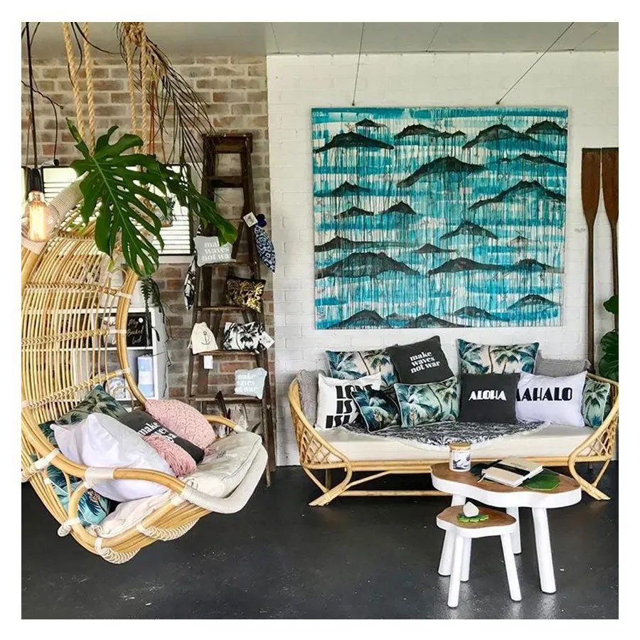 Cushion Cover-With Piping-Palm Trees Lagoon Price