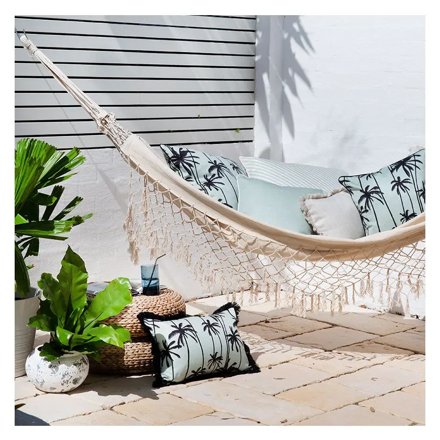 Cushion Cover-With Piping-Side Stripe Seafoam Price