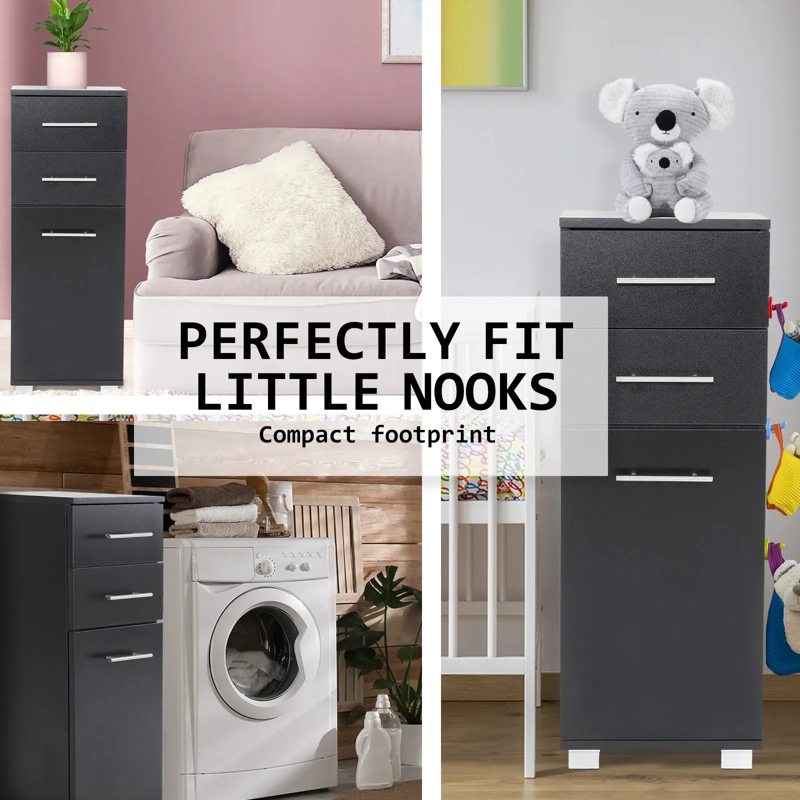 La Bella 88cm Bathroom Storage Cabinet Drawer Tall Slim Price