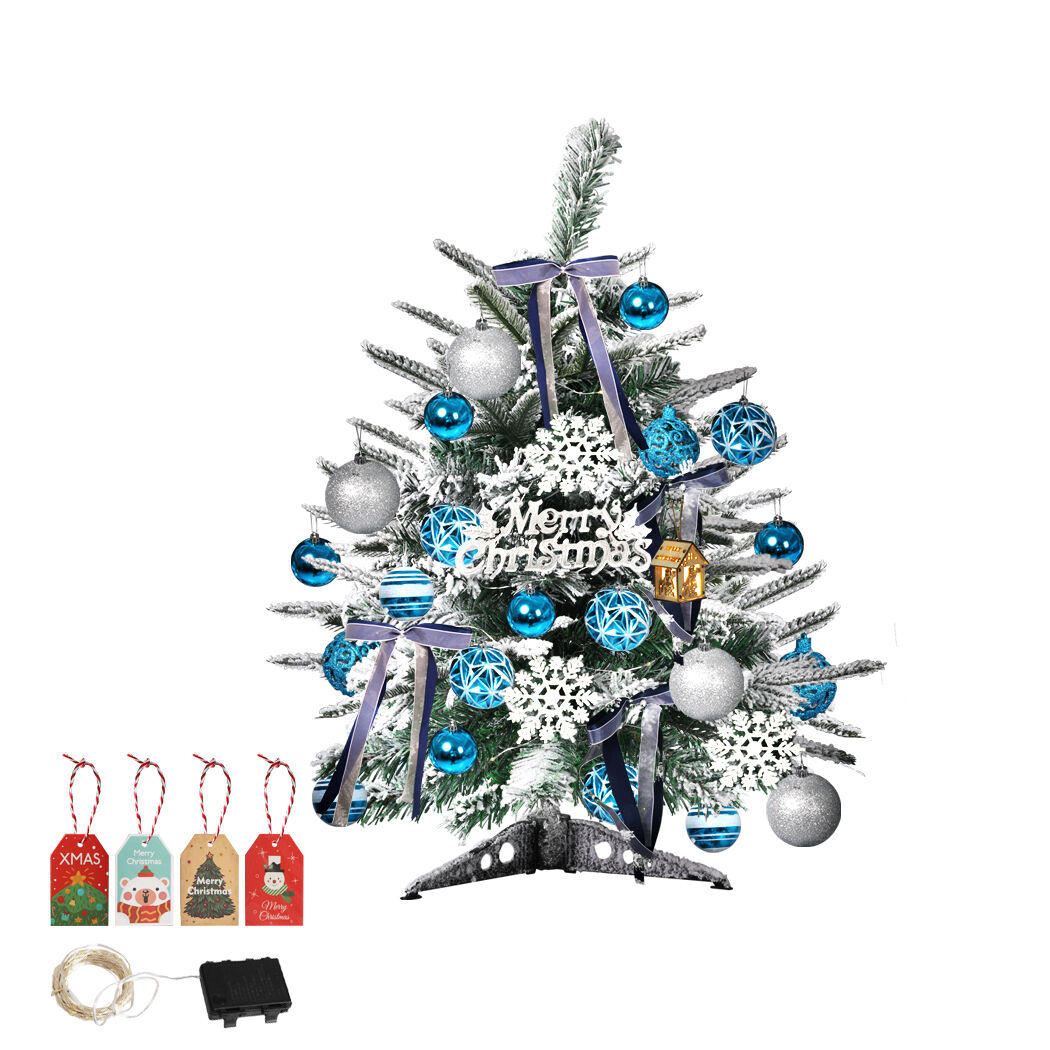 Christmas Tree Fairy Lights Snow Flocked Xmas Ornaments Decor Price