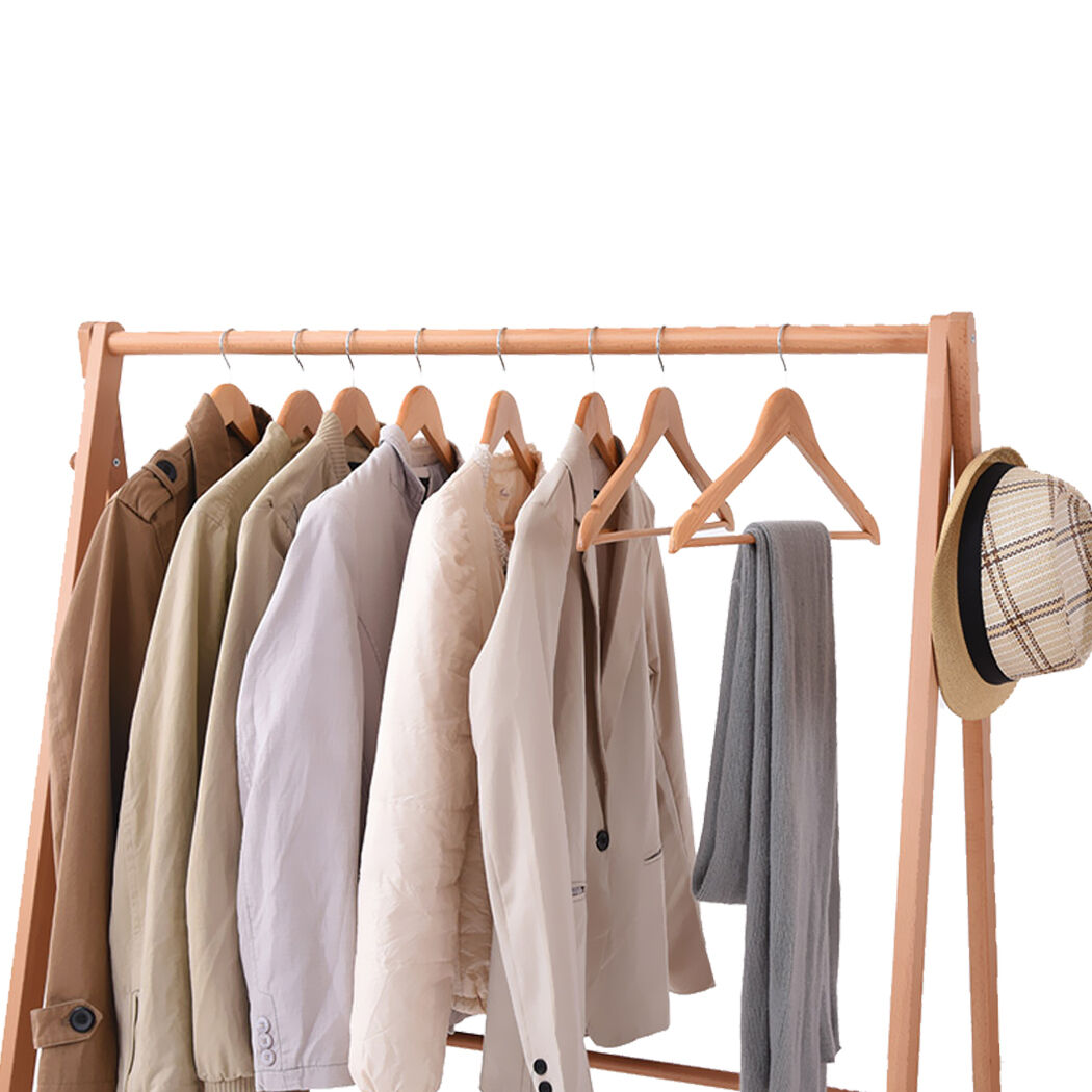 Clothes Stand Garment Dyring Rack Hanger Organiser Wooden Free Standing Price