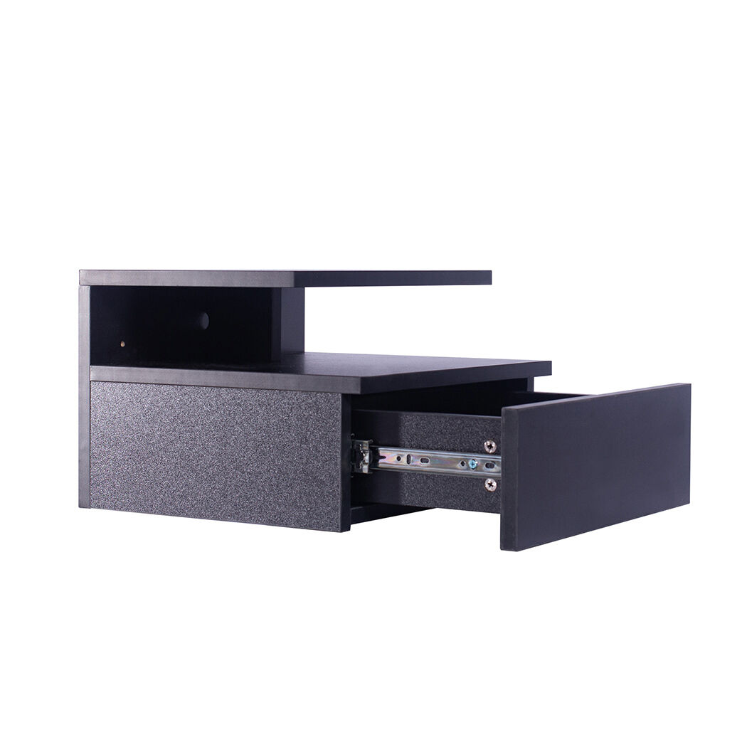 Linburn Bedside Tables LED Side Table Storage Drawer Floating Nightstand Price