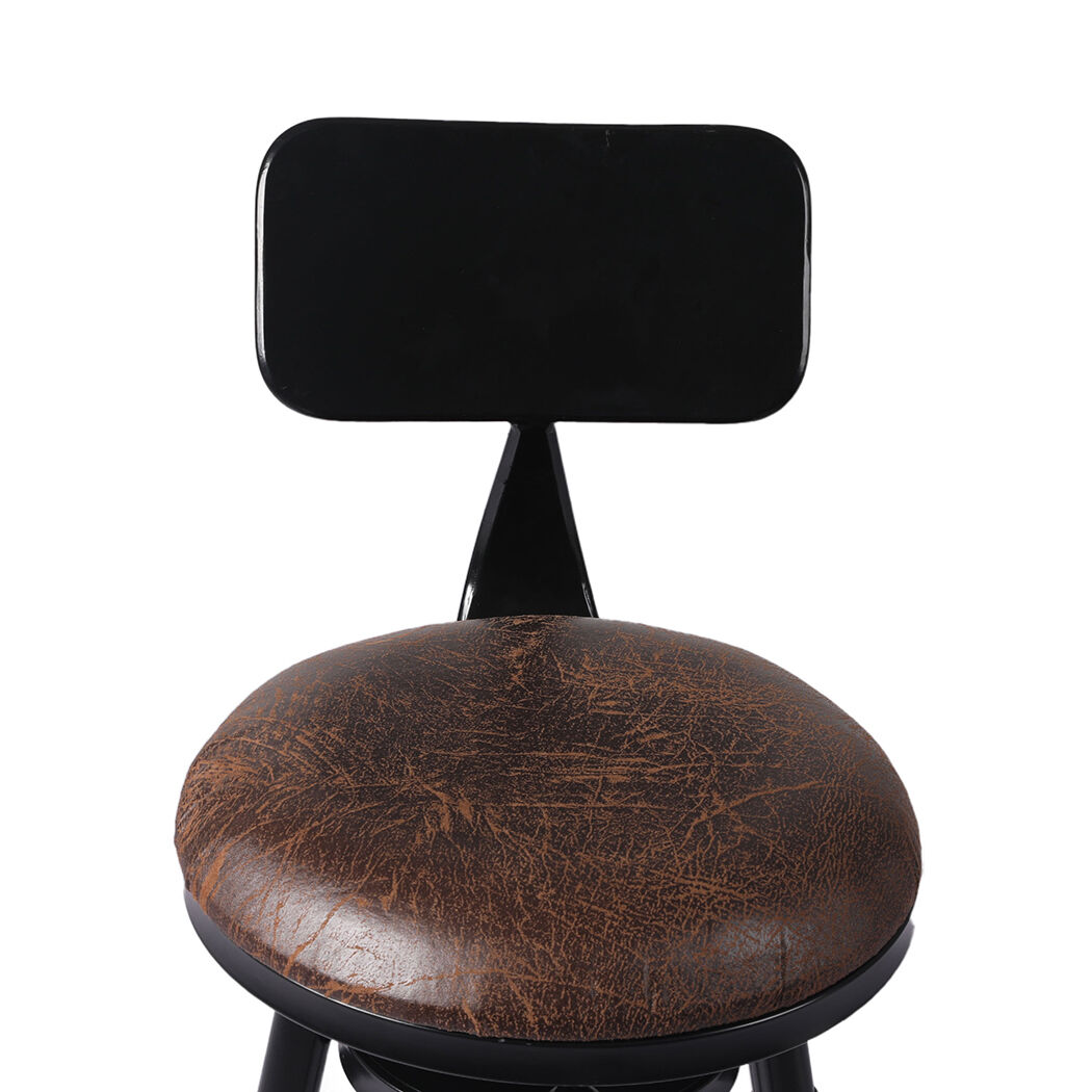 Industrial Bar Stools Kitchen Stool PU Leather Barstools Swivel Chair Price