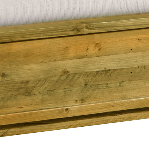 Alpena Wooden Bed Frame in Solid Wood Antique Design Light Brown Price
