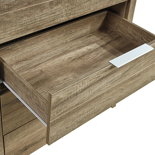 Tallboy with 5 Storage Drawers Natural Wood like MDF Price