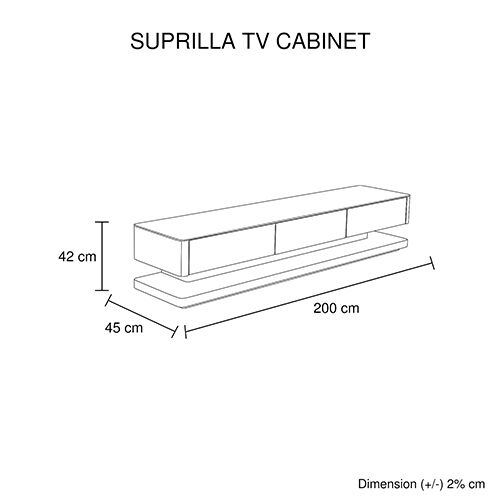 Burslem TV Cabinet with 3 Storage Drawers With High Glossy Assembled Entertainment Unit Price