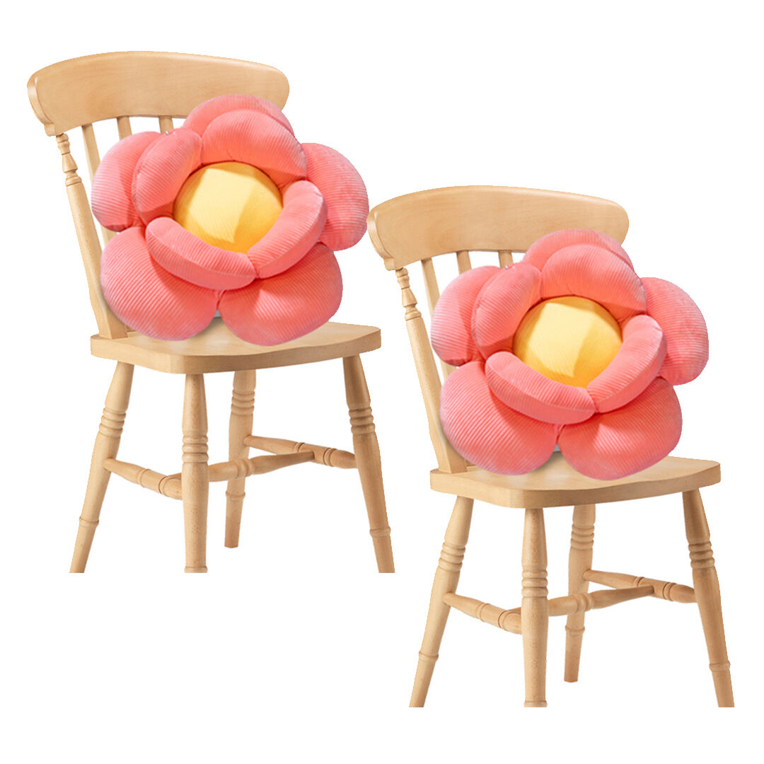 Double Flower Shape Cushion Soft Bedside Floor Plush Pillow Home Decor Price