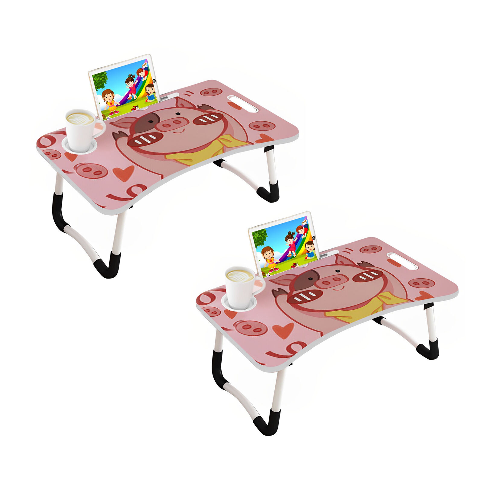 Portable Bed Table Adjustable Foldable Bed Sofa Study Table Laptop Mini Desk with Drawer and Cup Slot Home Decor Price