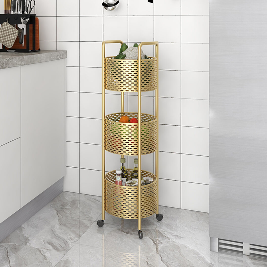 3 Tier Bathroom Shelf Multifunctional Storage Display Rack Organiser with wheels Price