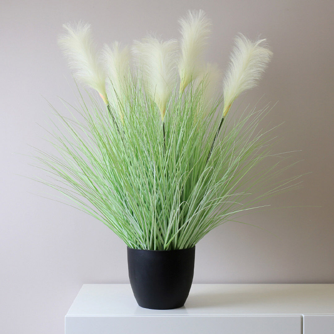 Green Artificial Indoor Potted Bulrush Grass Tree Fake Plant Simulation Decorative Price