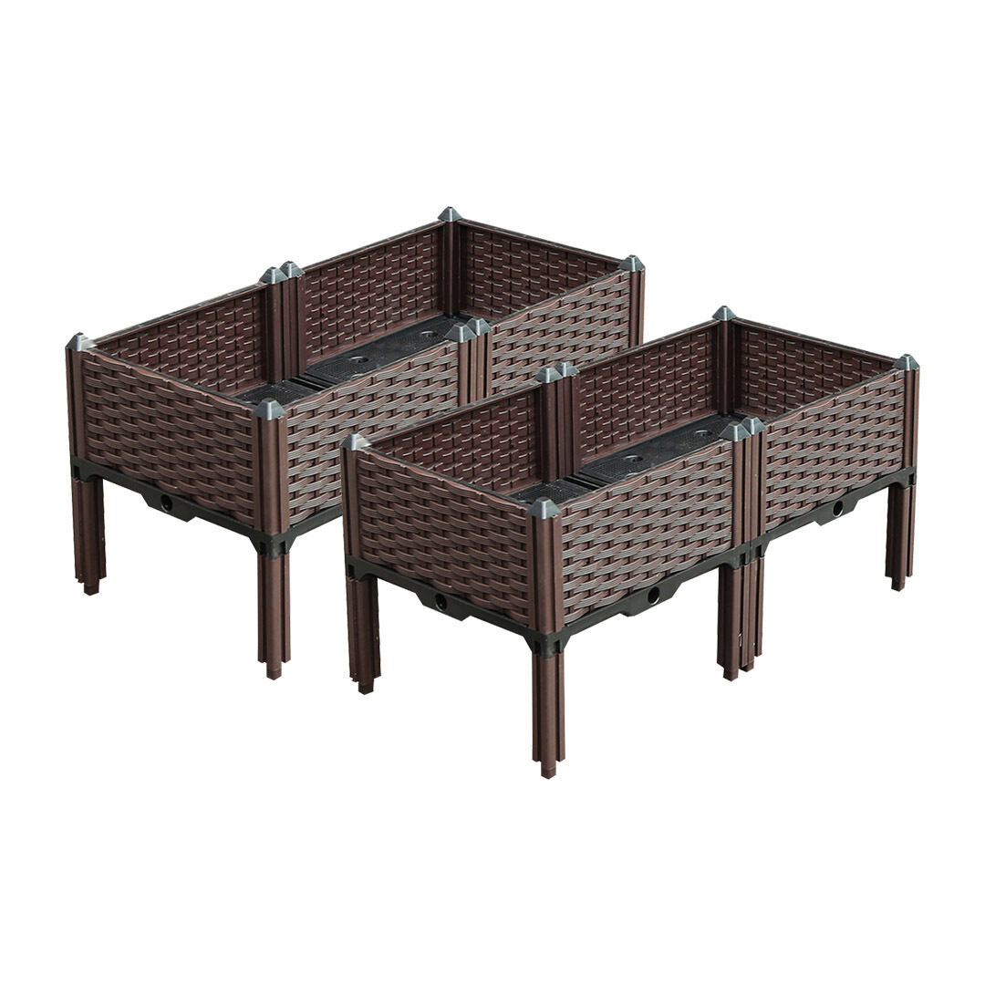 Raised Planter Box Vegetable Herb Flower Outdoor Plastic Plants Garden Bed with Legs Price