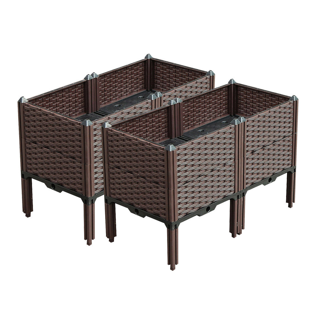 Elevated Raised Garden Bed Plants Vegetable Herb Flower Outdoor Plastic Planter Box Price