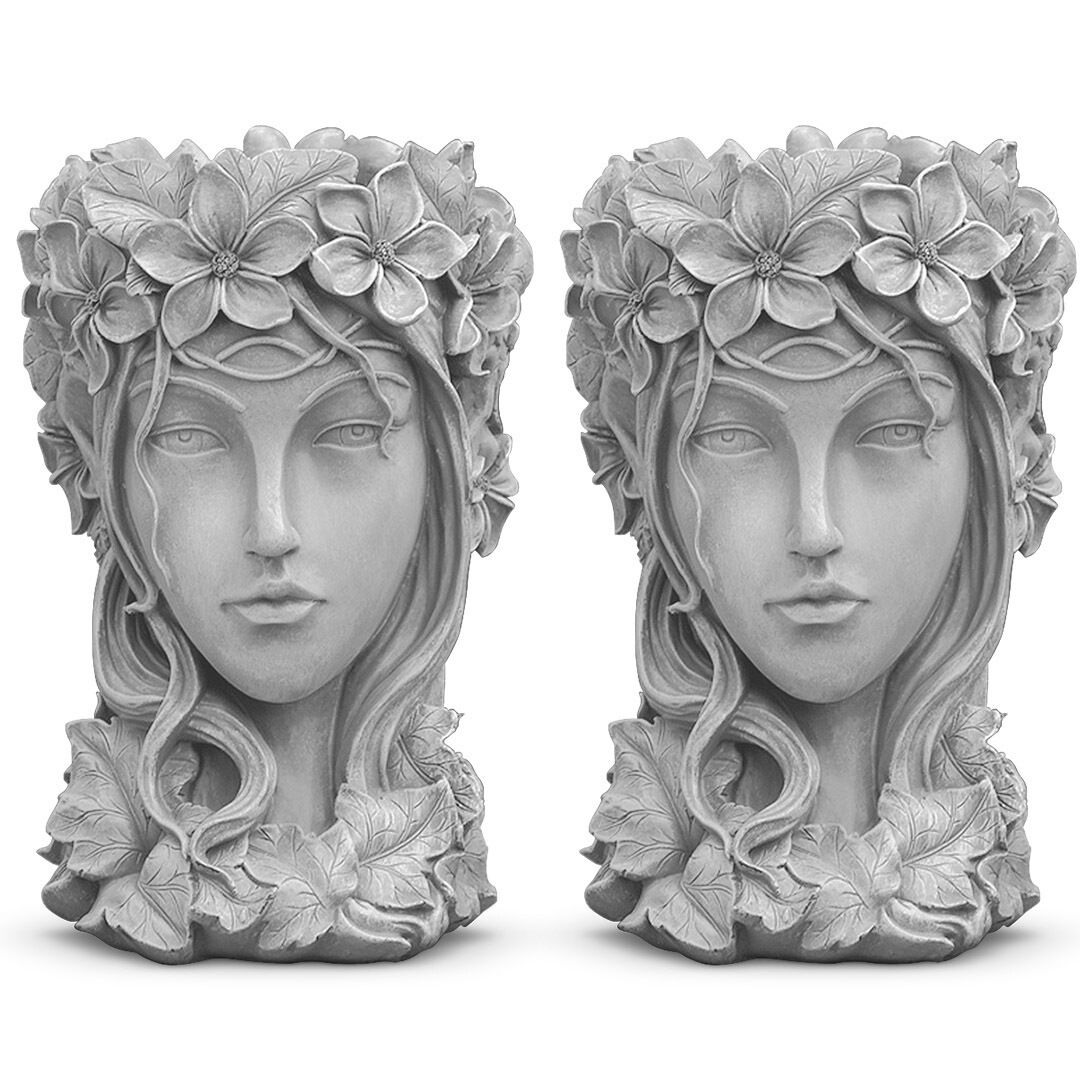 Resin Creative Goddess Head Statue Planter Bonsai Flower Succulent Pot Decor Price