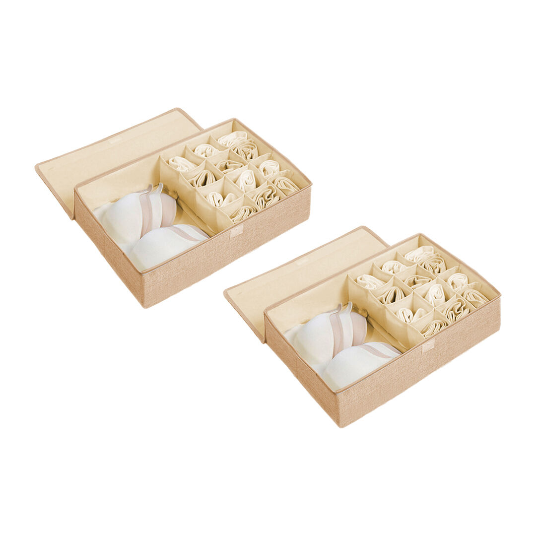 Flip Top Underwear Storage Box Foldable Wardrobe Partition Drawer Home Organiser Price