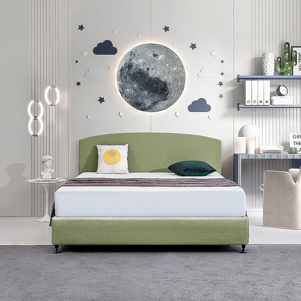 Linen Fabric Bed Curved Headboard Bedhead Price