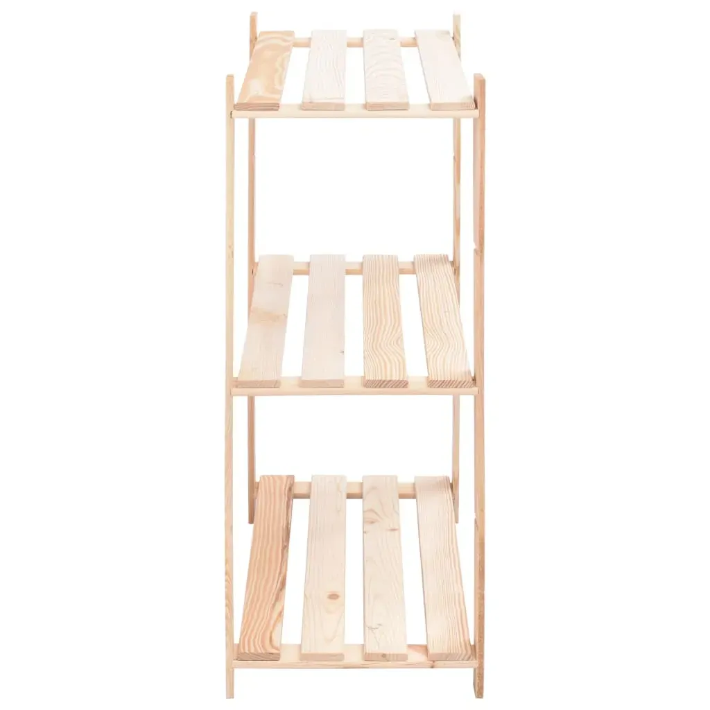 3-Tier Storage Rack 80x38x90 cm Solid Wood Pine 150 kg Price