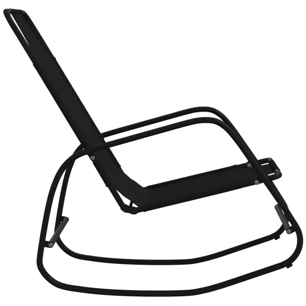 Rocking Sun Lounger Steel and Textilene Price