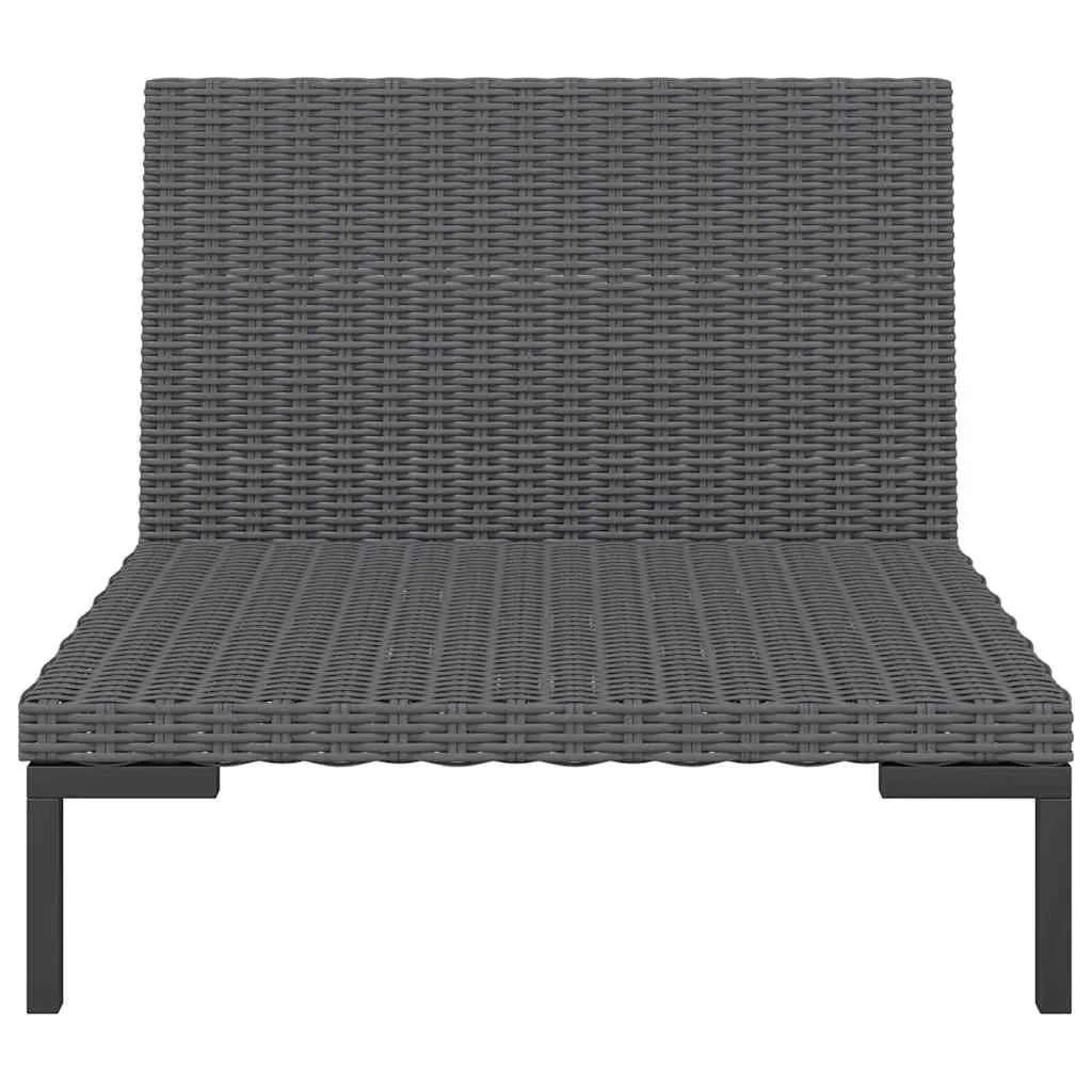 Garden Sofa with Cushions Half Round Poly Rattan Price