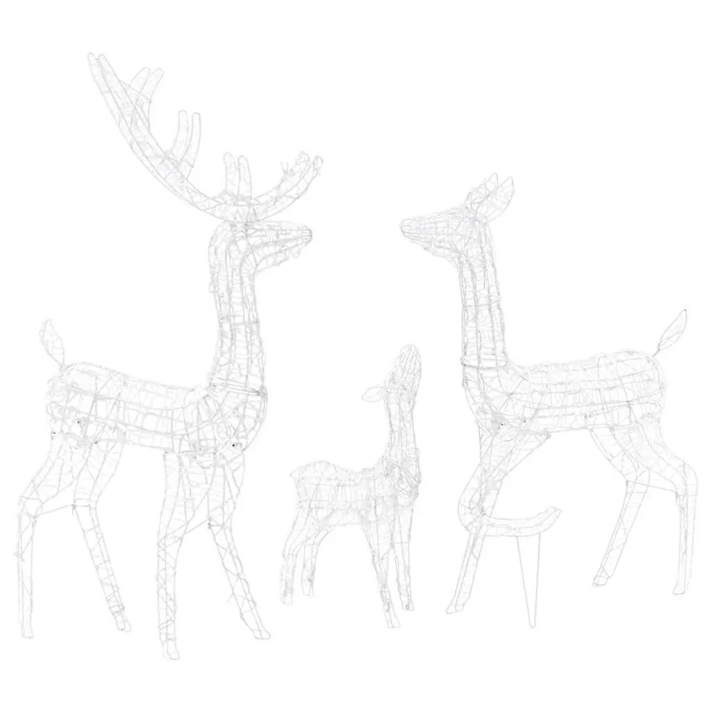 Acrylic Reindeer Family Christmas Decoration 300 LED Price