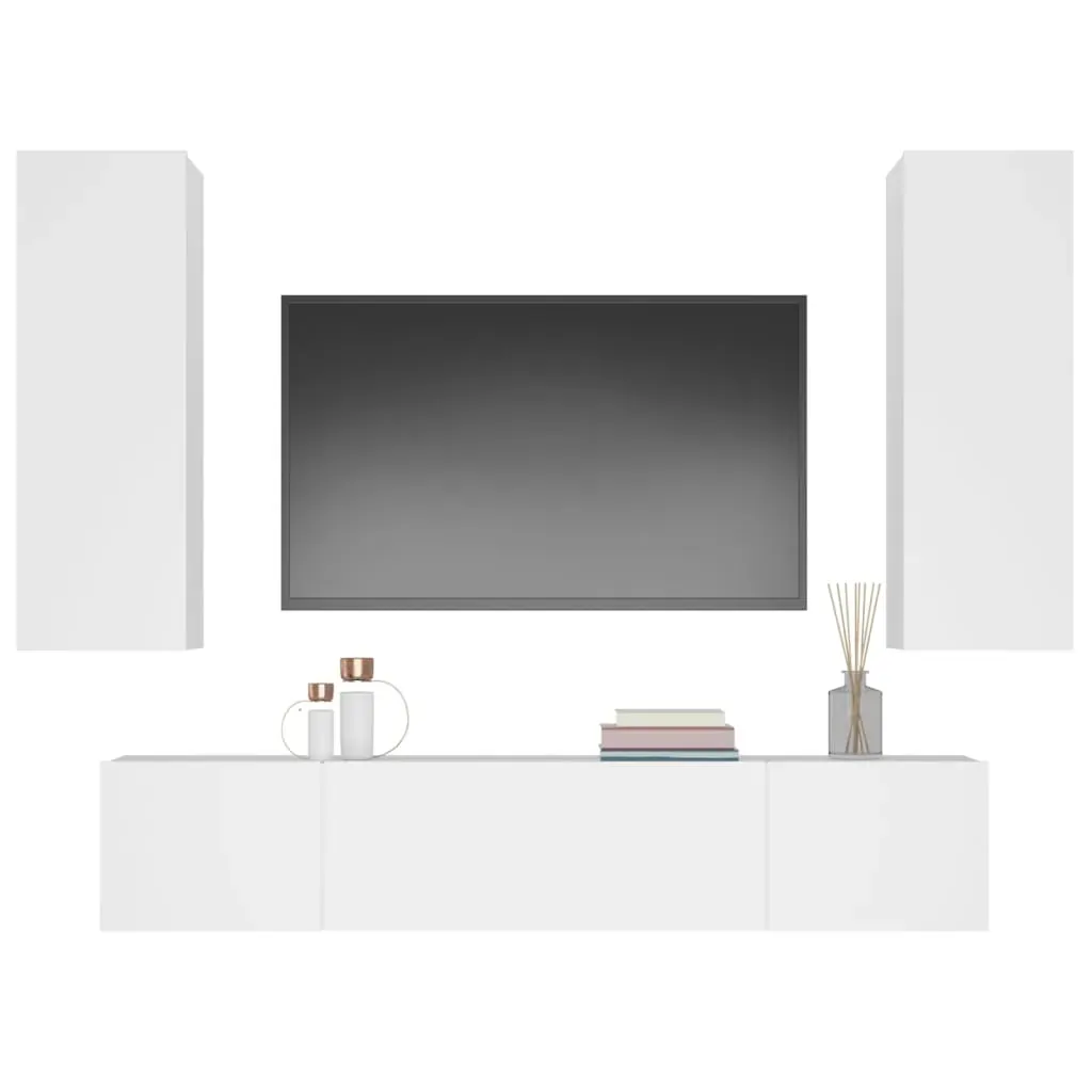 Greymouth 4 Piece TV Cabinet Set Engineered Wood Price