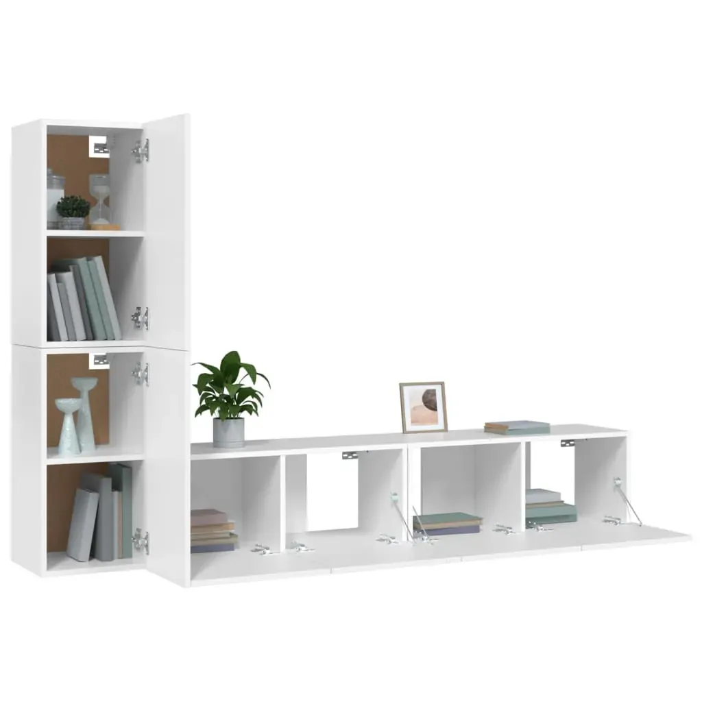Moscow 4 Piece TV Cabinet Set Engineered Wood Price