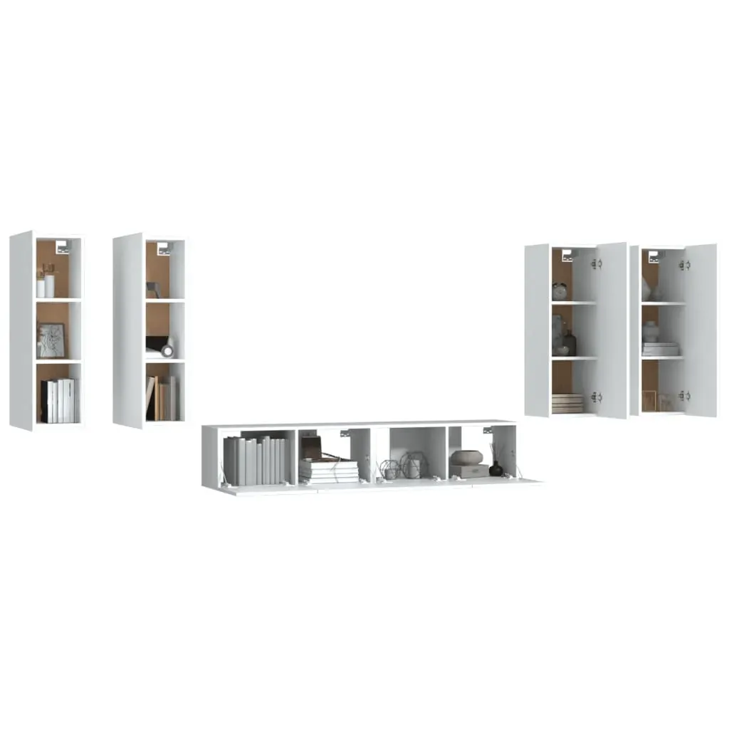 Cusseta 6 Piece TV Cabinet Set Engineered Wood Price
