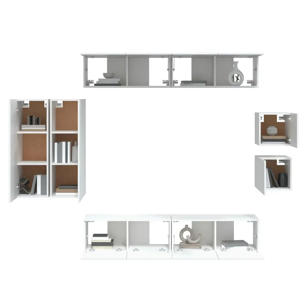 Bruno 8 Piece TV Cabinet Set Engineered Wood Price