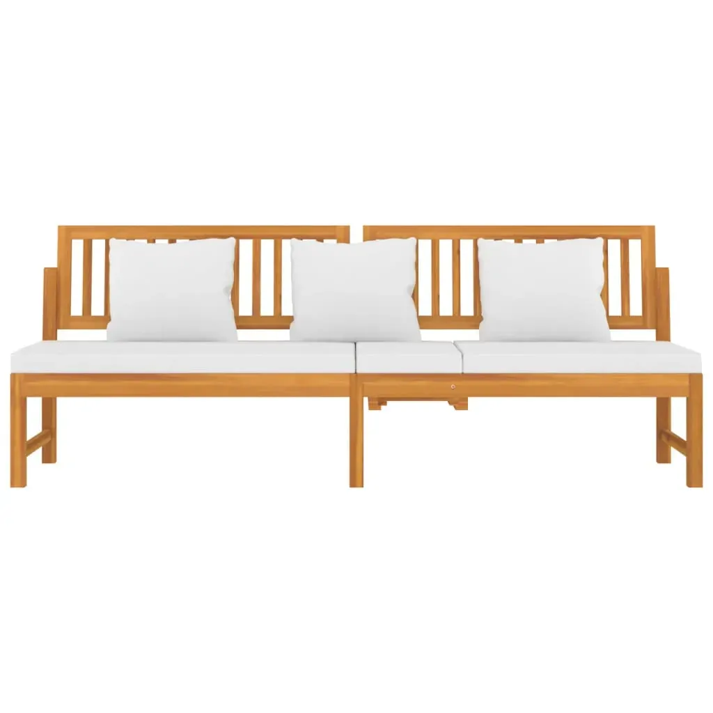Day Bed with Cushion 200x60x75 cm Solid Wood Acacia Price