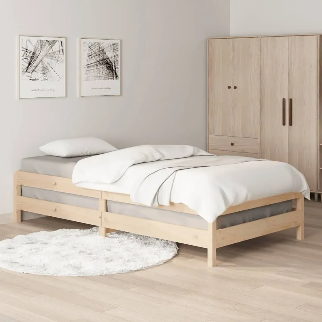 Stack Bed 92x187 cm Single Bed Size Solid Wood Pine Price