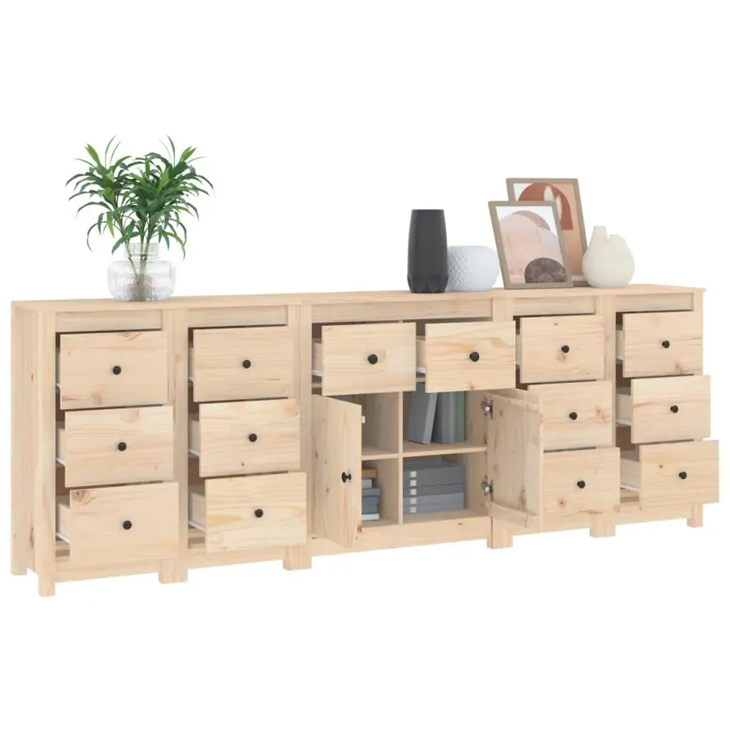 Sideboard 230x35x80 cm Solid Wood Pine Price