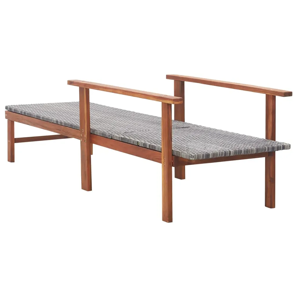 Sun Lounger Poly Rattan and Solid Acacia Wood Price