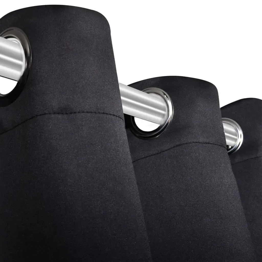 2 pcs Blackout Curtains with Metal Rings 135 x 245 cm Price