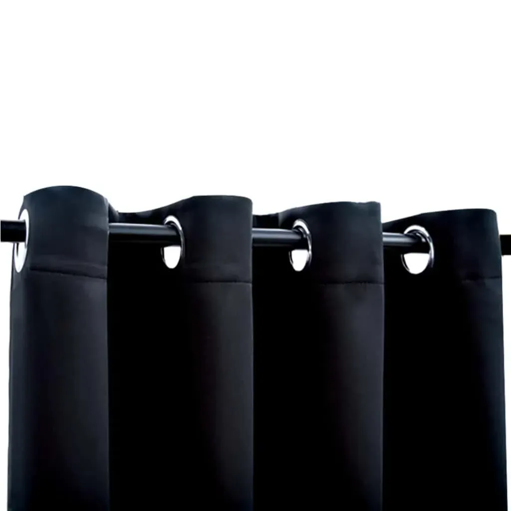 Blackout Curtains with Metal Rings 2 pcs 140x245 cm Price