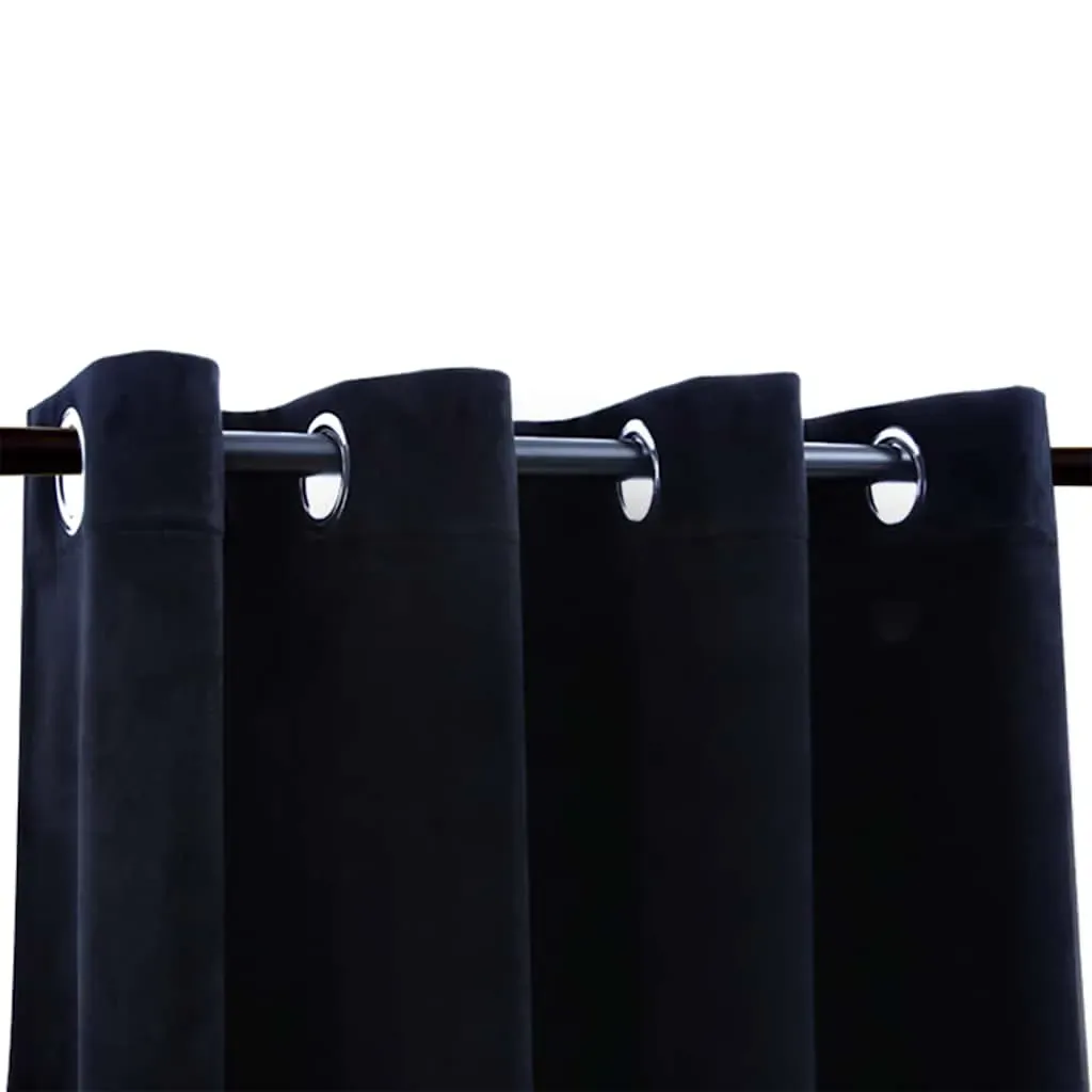 Blackout Curtain with Metal Rings Velvet 290x245 cm Price