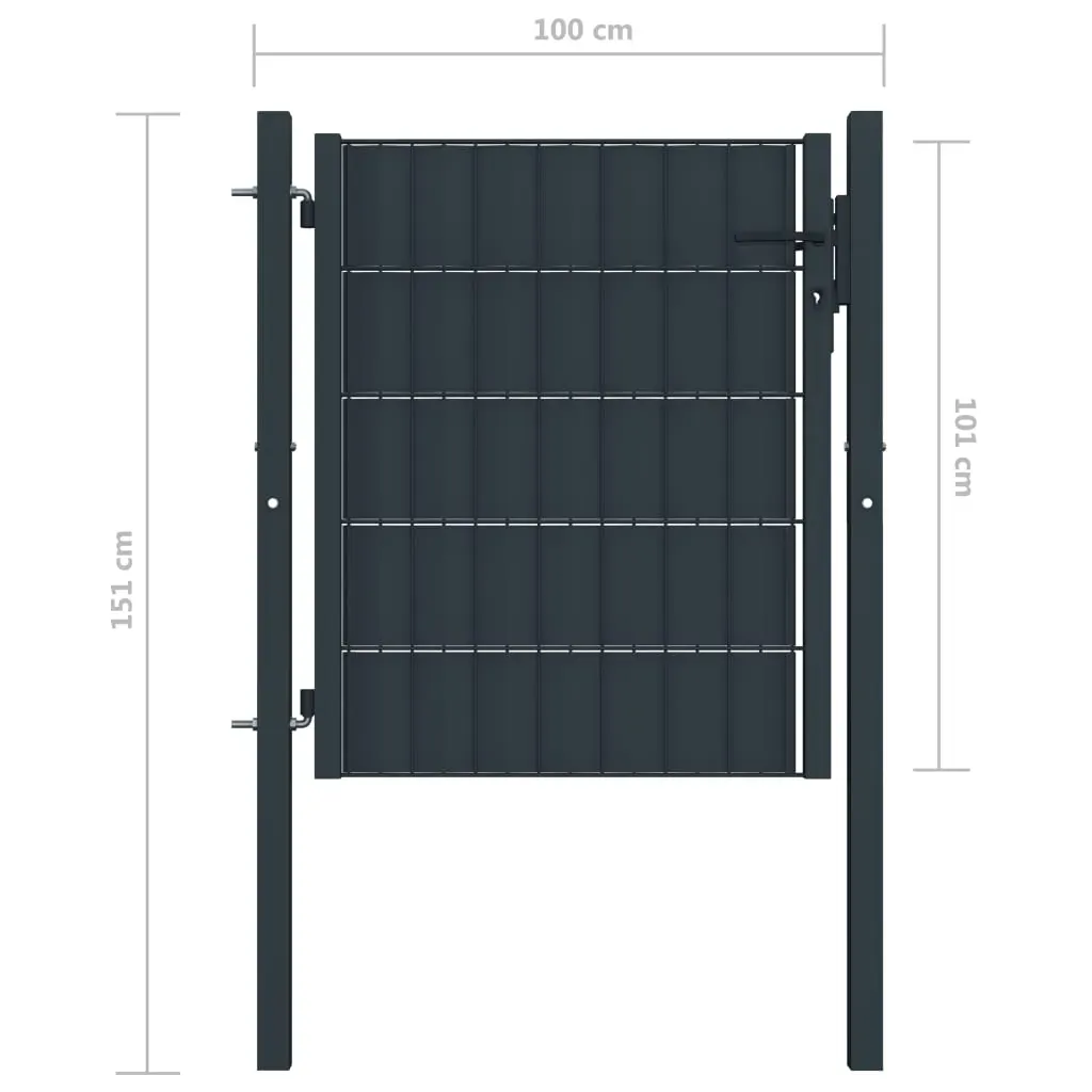 Fence Gate PVC and Steel Anthracite Price
