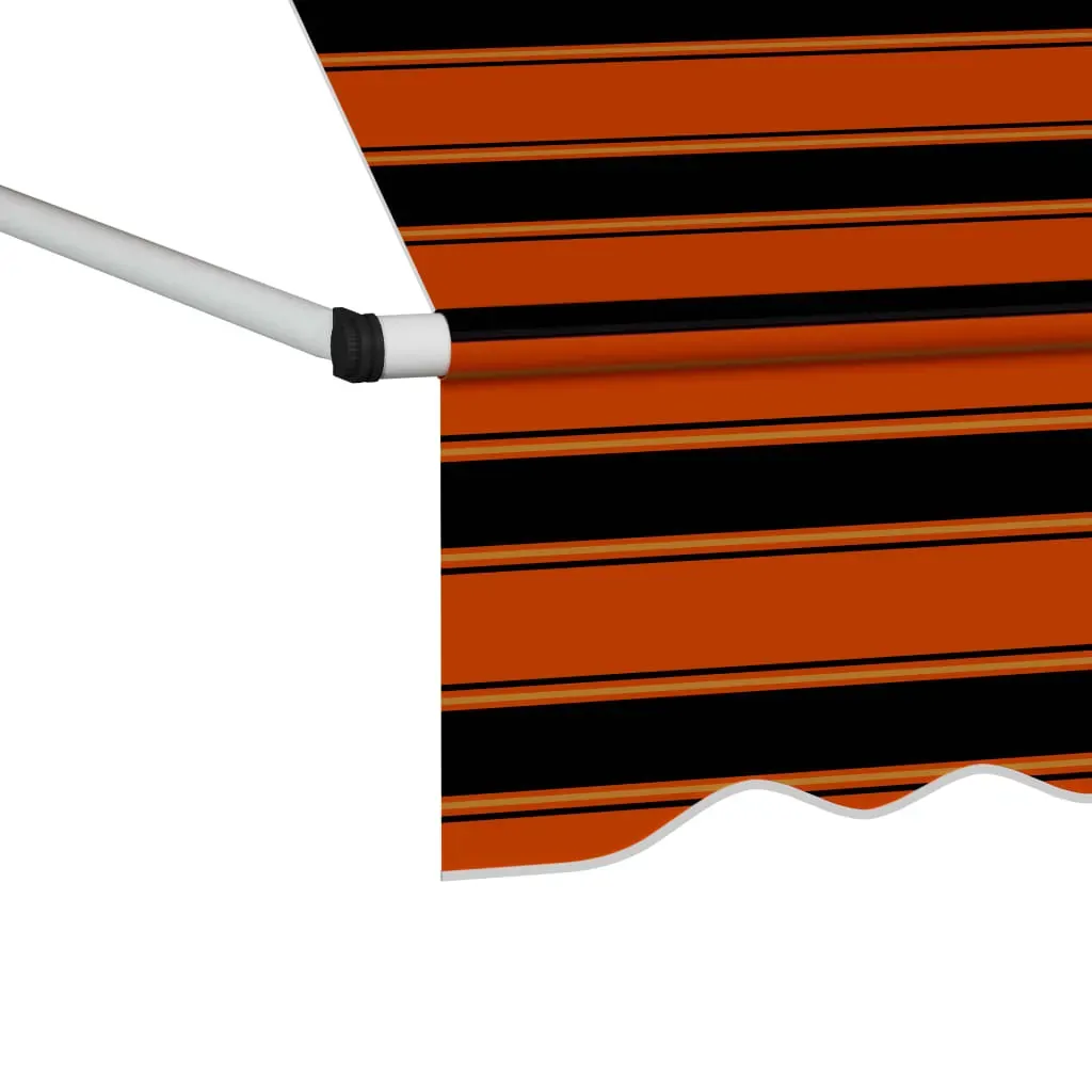 Manual Retractable Awning Orange and Brown Price