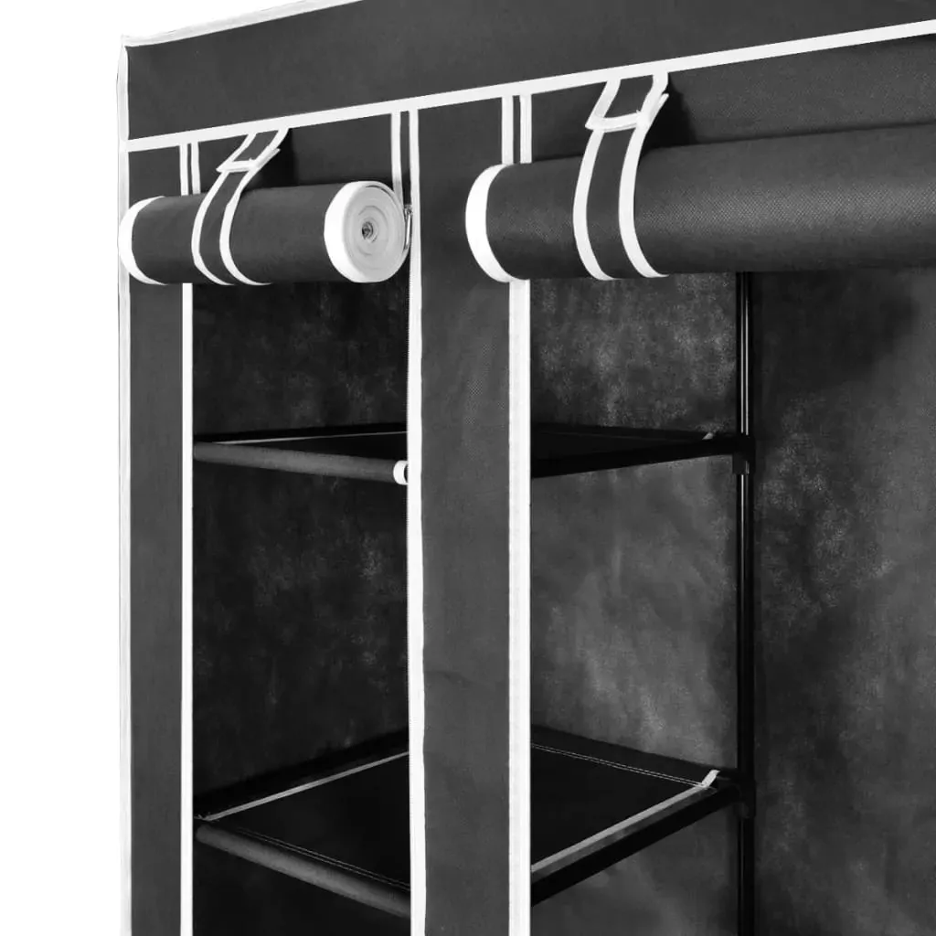 Wardrobe with Compartments and Rods 45x150x176 cm Fabric Price