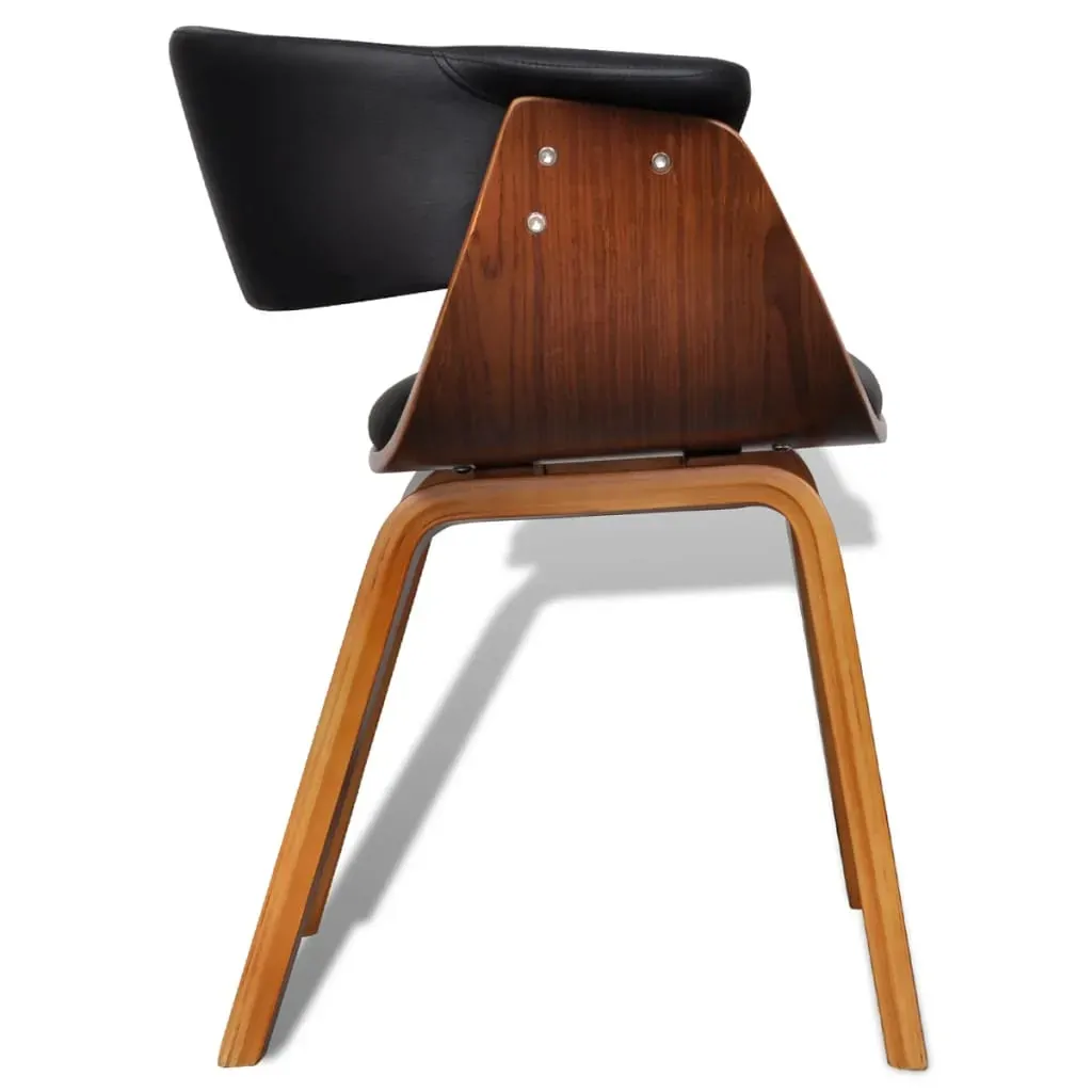Dining Chair Bent Wood and Faux Leather Price